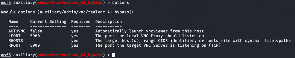 auxiliary/admin/vnc/realvnc_41_bypass